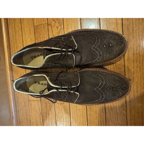 Trask Men’s 10.5 Wingtip Suede Oxford Brown Casual Dress Shoes 11M (men800 main image 6